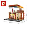 Food Shopping Mall Coffee Store Building Blocks Friends Architecture Retail Sembo City Street Mini Shop View Bricks Kinderen Kerstcadeaus Verjaardag Speelgoed voor kinderen