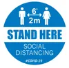 PVC Waterproof Floor Sticker Marking Tape Keep Your Distance 6ft Sign Floor Social Distance Sticker EEA1776