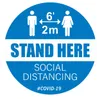 PVC Waterproof Floor Sticker Marking Tape Keep Your Distance 6ft Sign Floor Social Distance Sticker EEA1776