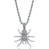 Hip Hop Boutique Spider Pendant Men's Bling 18K Real Gold Necklaces Jewelry