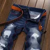 Mäns Jeans European och American Foreign Trade Hole Tide Straight Old Personality Original kläder1