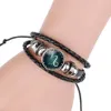 Lysande 12 Zodiac Sign Armband för Kvinnor Män Glöd i Dark Constellations Charm Läder Rope Kedjor Bangle DIY Fashion Smycken