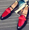 2019 브랜드 뉴 남성 풋볼 매듭 레드 캐주얼 신발 No Tie Shoe Laces Loafers 남성 나이트 클럽 미끄럼 방지 신발