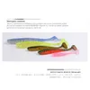 80mm 10 pcs / saco de pesca isca de isca macia isca artificial predador tackle jerkbait para pike e baixo