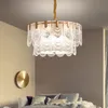 Led Modern Kolye Işıkları Fikstür Romantik Bronz Asma Lamba Cam Bakır Luminaria Ev Kapalı Aydınlatma Oturma Odası Yatak Odası Lanterna