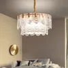 LED Modern Pendant Lights Fixture Romantic Bronze Hanging Lamp Glass Copper Luminaria Home Indoor Lighting Living Room Bedroom Lanterna