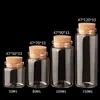 5OZ Empty Clear Glass Bottles Vials with Cork Stopper Storage Jars 47mm Bottle Diameter 47x120x33mm 150ml