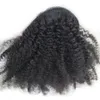 Vendre des extensions de queue de cheval de cheveux humains Yaki Afro Kinky Curly Ponytail Wrap Cordon de cheveux humains Couleur noire naturelle avec clip In8167310