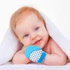 Fashion-5pcs Silicone Teether Baby Pacifier Glove Teething Glove Nyfödd Nursing Mittens Teether Chewable Nursing Pärlor för Spädbarn Baby