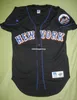 NEW YORK pas cher Retro Russell Athletic Top Blank Jersey noir Rd moyenne Piazza Mens Cousu maillots de base-ball