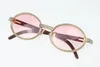 Good Quality 18K Gold Vintage Wood 7550178 Sunglasses Round Vintage Unisex High end Diamond Glasses Limited Size:55 Designer Mens Women Luxury