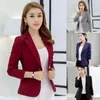 Blazer de alta calidad, chaqueta recta y lisa, abrigo de estilo de oficina para mujer, ropa Formal de negocios, Tops de moda pesados de Color sólido
