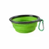Portable Travel Pet Bowl Miska z kluczową klamrą Składana taca wodna 8 kolorów do wyboru z Q1027