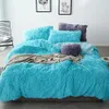 Pembe Beyaz Polar Kumaş Kış Kalın 20 Saf Renkli Yatak Seti Mink Velvet Nevresim Kapak Yatak Yatağı Keten Yastıklar292J