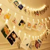 Photo Card Wall Clip Fairy Led String Light Wakacje Dekoracji