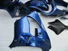 Ensemble de carénage de moto personnalisé gratuit pour KAWASAKI 1998 1999 Ninja ZX9R kit de carénages de rechange chinois bleu foncé 98 99 ZX-9R ZX 9R