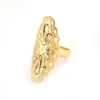 Dubai Golden Band Ringar Guldfärg Engagemang Justerbar Size Finger Ring för Etiopiska Afrikanska Nigerianska Design Bröllopsringar