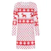 Fashion-2019 Women Lady Jumper Sweater Pullover Toppar Lång Sweter Jul Vinter Kvinnor Damer Varma Korta Tröjor Julkläder