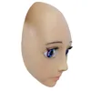 2019 Nuovo Anime Girl Mask Cosplay Cartoon Crossdresser Lattice Adulto Occhi azzurri Cute Anime Maschera per il viso femminile3521104