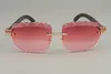 2019 nouvelles ventes de lunettes de soleil en corne mixte naturelle lunettes de soleil en diamant de conception unique 8300756B taille de lentille de gravure 5618140mm9482962