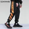 Gonthwid مخطط المرقعة حريم السراويل الرجال 2017 ركض sweatpants ركض بنطلون كتلة اللون عارضة الذكور الذكور الشارع الشهير Y190509