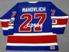 Mens #27 Frank Mahovlich Toronto Toros 1974 CCM Vintage Retro Home Hockey Jersey eller Custom något namn eller nummer retro tröja