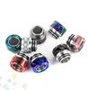 810 SS Epoxy Resin Drip Tip Kit 8pcs Snake Skin Grid Cobra SS Mouthpiece Smoking Accessories