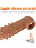 Latest Silicone Penis Enlargement Sleeve With Spines Extender Cock Extension Enhancer Male Reusable Delay Gonobolia Ring Adult Men4022446