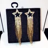 Neue stilvolle koreanische Ohrringe übertrieben lange Quaste Diamant glitzernde Clip Mode Frau Ohrringe Schmuck baumeln Kronleuchter