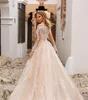 Champagne Full Lace Wedding Dresses Detachable Skirt 2019 New Off-the-shoulder Long Sleeve Mermaid Bridal Gowns Vestidos De Noiva 180c