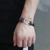 Charm Armband 2021 22cm Long Retro Mode Mäns Armband Musik Noter Rostfritt Stål Läder för Men1