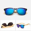 Bamboo Sunglasses Handmade Traveller Sun Glasses Plastic Frame Wood Temples uv400 Mirror Lenses Engraved LOGO Wholesale