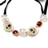JURAN Transparente Metallstrang-Halsketten für Frauen, böhmische, mehrfarbige Anhänger-Statement-Halsketten, modische Weihnachtsgeschenke