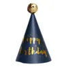 Cono Cappelli per feste di compleanno per bambini Adulti Palla di paillettes di peluche Sparkle Hat Cake Topper Scene Decorazioni colorate