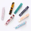 New arrvial Acrylic Barrettes Colorful Hair Pin Aestheticism Valentines Gift Duck Clip Starry Sky Long Acetate Hair Accessories 40pcs