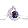 12 Constell Pendant Necklace Gemstone Horoscope Sign Glass Cabochon Halsband för kvinnor Kids Fashion Jewelry Will och Sandy