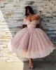 Baljurk Korte Roze Sequin Off Shoulder Homecoming Jurken 2019 Nieuwe Goedkope Sexy Zwarte Meisjes Prom Sweet 16 Dresses