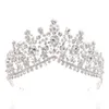 Lüks Rhinestone Tiara Taç Kristal Gelin Saç Aksesuarları Düğün Başlıkları Quinceanera Pageant Balo Kraliçesi Tiara Prenses Cr6143732