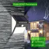 3Mode 140 LED Outdoor Solar Flood Light Motion Trådlös Sensor Solar Säkerhet Ljus för Väggstaket Dekoration PIR Vattentät energilampa