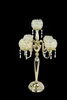 Candelabri in acrilico a 5 bracci in cristallo oro morbido centrotavola per decorazione di nozze senyu0298