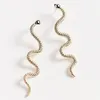 Timlee E150 NIEUWE PERSOONLIJKHEID DOEKENING Snake Serpentine Legering Drop Earring, Mode-sieraden Groothandel