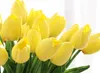 اللاتكس الزنبق الاصطناعي PU زهرة باقة لمسة حقيقية الزهور لتزيين المنزل الديكور زفاف الزهور 15 الألوان الخيار GB1029