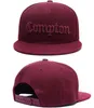 Hot Vente de Noël 2020 Mode SSUR Snapback Compton Noir Chapeaux snapbacks réglables casquettes rue chapeau casquette Dropshipping Accepté