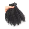 Afro Kinky kıvırcık klip insan saçı postiş Brezilyalı Remy saç 100 % insan doğal saç tokası Ins paket 100G 120G Ali sihirli Fabrika