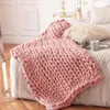 100x150cm warme handgemaakte plaid deken slaapbank dikke gebreide deken dikke garenlijn omvangrijk gebreide sprei dekbedden Home Decor285O