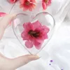 Boîte-cadeau décorative en plastique transparent boules en forme de coeur remplissables ornement suspendu pour la fête d'anniversaire de mariage décorative