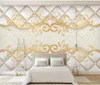 beautiful scenery wallpapers Modern minimalist 3D three-dimensional European pattern soft package TV background wall