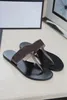 Designer Slippers Luxury Women And Men Leather flip flops chains slippers Summer sandals women Size 35-46