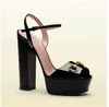 Hot Sale-ES высокого класса Faminine Shoes Peep Toes Shoes Woman Platform Chunky Caels Sandals Sapatos Melissa Бесплатный Shippi