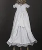 Säljer dop Bästa klänningar för Baby Girls Jewel Neck Lace Appliced ​​Dopklänningar Första kommunikationsklänningen med motorhuven